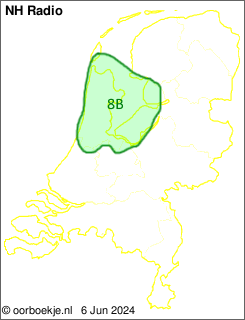 in Noord-Holland en Flevoland op kanaal 8B