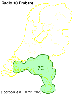 in Noord-Brabant en Limburg op kanaal 7C