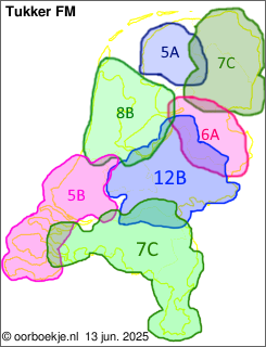 in Friesland op kanaal 5A
in Groningen en Drenthe op kanaal 7C
in Overijssel op kanaal 6A
in Utrecht en Gelderland op kanaal 12B
in Noord-Brabant en Limburg op kanaal 7C
in Noord-Holland en Flevoland op kanaal 8B
in Zuid-Holland en Zeeland op kanaal 5B 