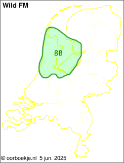 in Noord-Holland en Flevoland op kanaal 8B