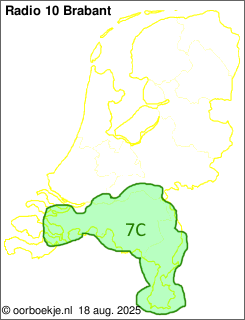 in Noord-Brabant en Limburg op kanaal 7C