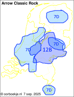in Utrecht en Gelderland op kanaal 12B
in de Randstad, Midden-Brabant, rondom Smilde, rondom Markelo en in het zuiden van Limburg op kanaal 7D
