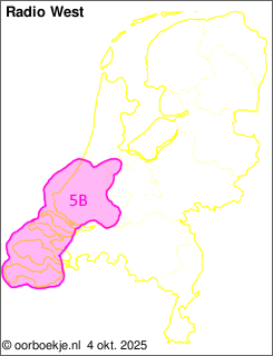 in Zuid-Holland en Zeeland op kanaal 5B 