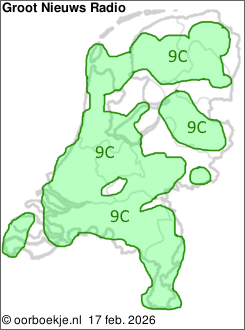 in heel Nederland op kanaal 9C