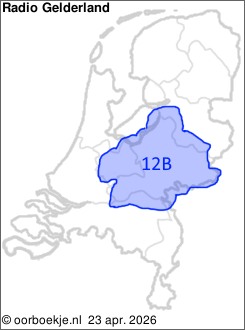 in Utrecht en Gelderland op kanaal 12B