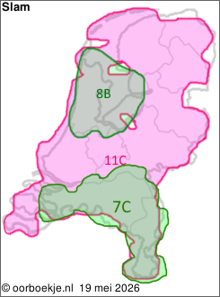 in heel Nederland op kanaal 11C
in Noord-Brabant en Limburg op kanaal 7C
in Noord-Holland en Flevoland op kanaal 8B