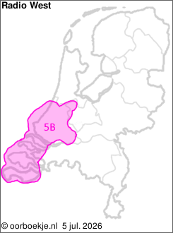 in Zuid-Holland en Zeeland op kanaal 5B 