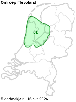in Noord-Holland en Flevoland op kanaal 8B